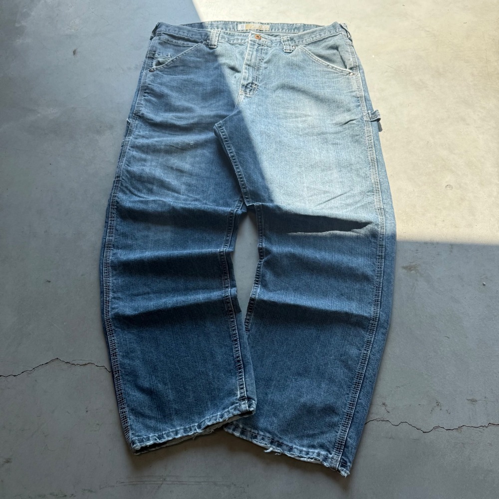Lee Carpenter Jeans Mens 38x30 Medium Wash Denim Workwear‎ Dungaree